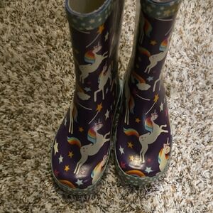 Unicorn Print Rain Boots